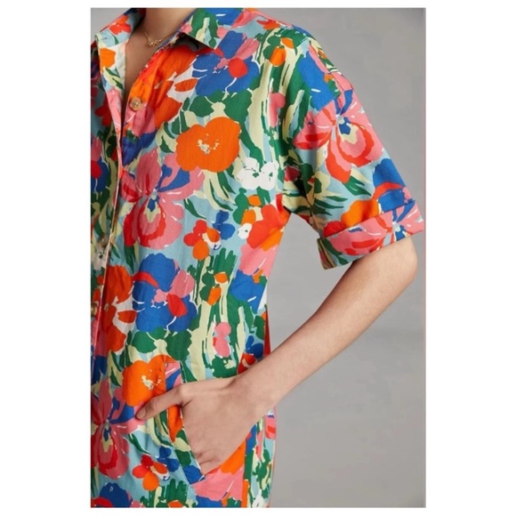 Anthropologie Porridge Utility Printed Buttondown Shirtdress Size Small - Picture 3 of 9